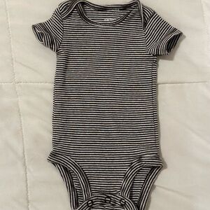 Carter's Black and White Striped Bodysuit